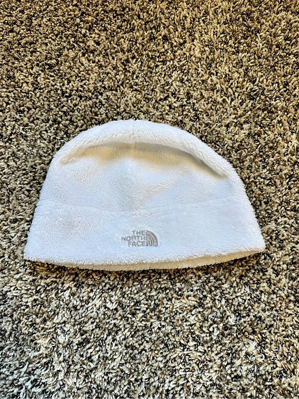 The North Face Osito Beanie Fleece Hat in White- Youth